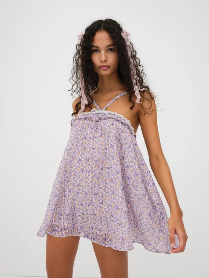 For Love and Lemons Dresses Mitra Mini Dress Lavender 8211 Women