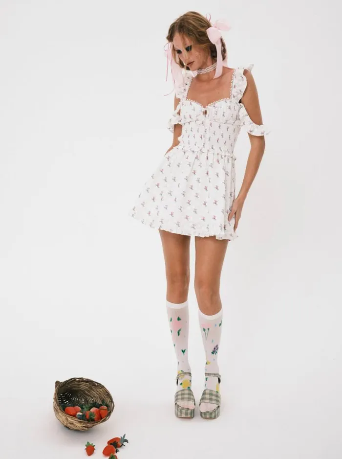 For Love and Lemons Dresses Palmero Mini Dress White 8211 Women