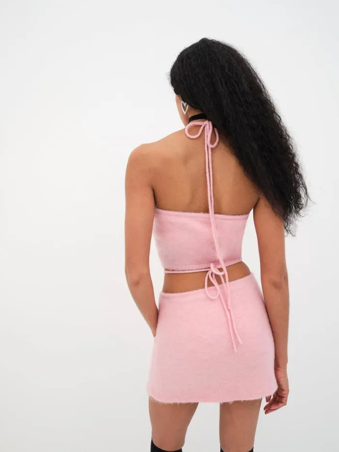 For Love and Lemons Knitwear Savannah Skirt Pink 8211 Women For Love and Lemons Knitwear Savannah Skirt Pink 8211 Women