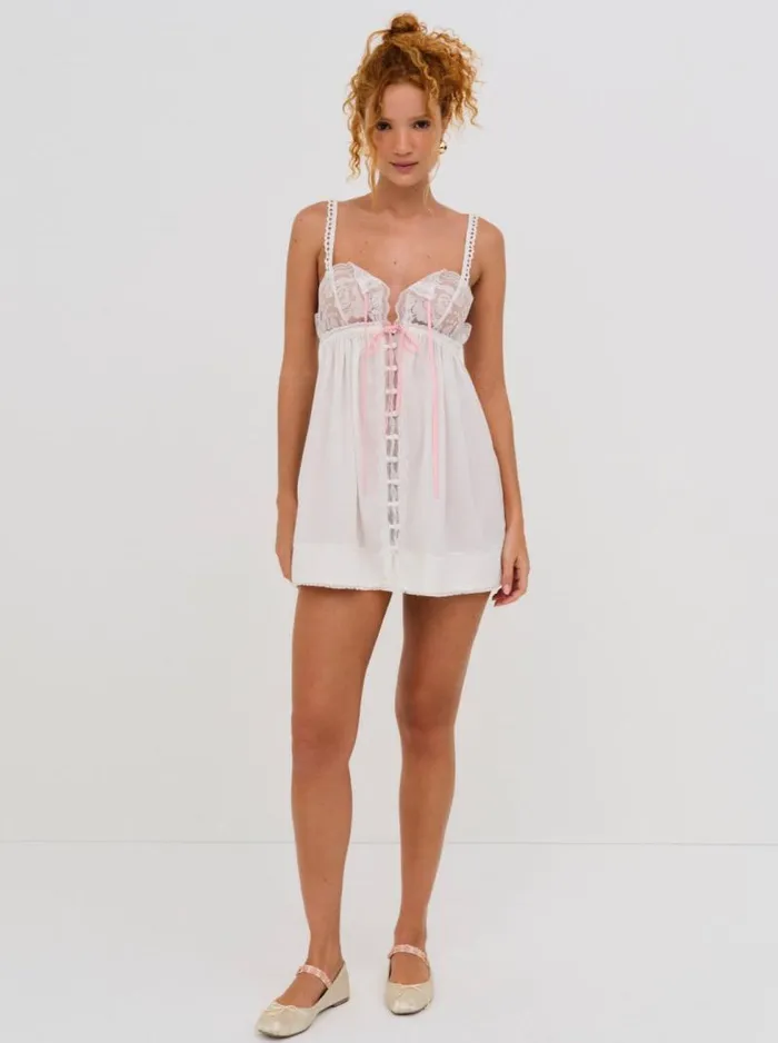 For Love and Lemons Lingerie Alexa Slip Dress White 8211 Women