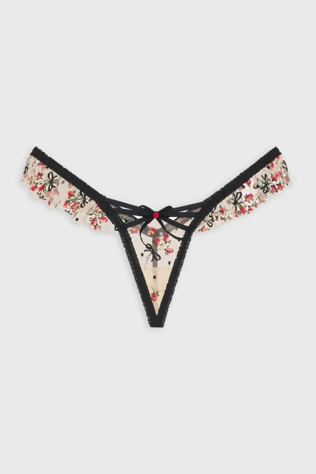 For Love and Lemons Lingerie Kendra Thong Panty Black 8211 Women For Love and Lemons Lingerie Kendra Thong Panty Black 8211 Women