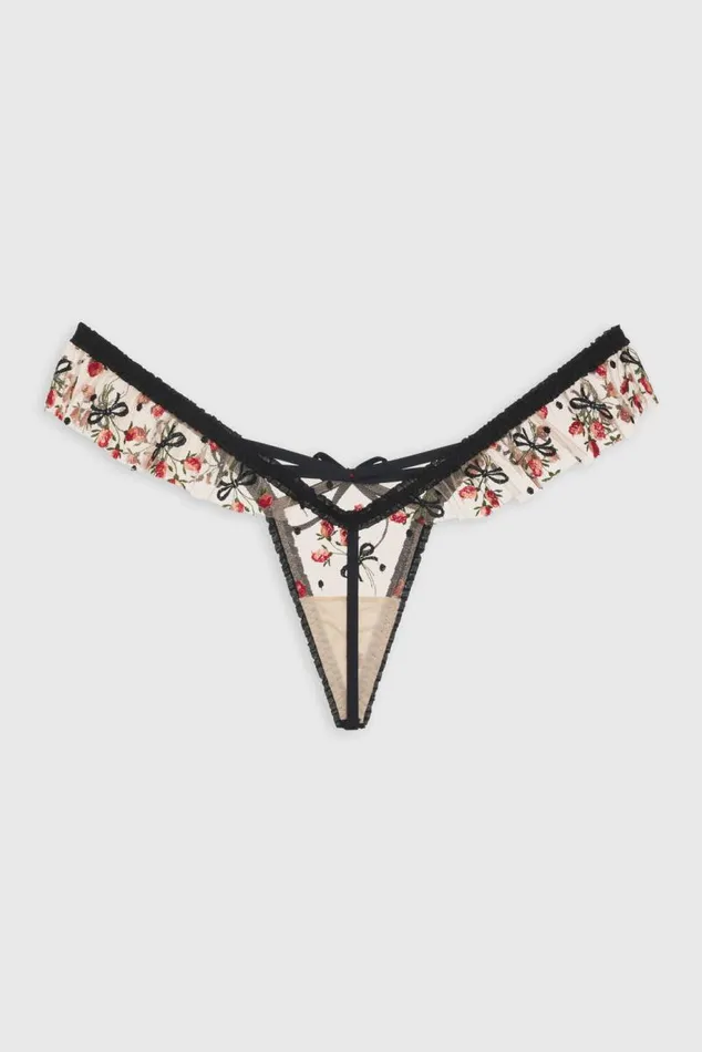 For Love and Lemons Lingerie Kendra Thong Panty Black 8211 Women For Love and Lemons Lingerie Kendra Thong Panty Black 8211 Women