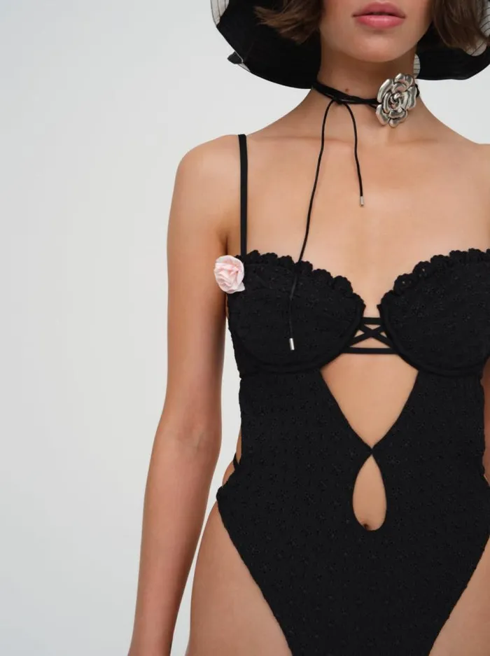 For Love and Lemons Swim Clove One Piece Swimsuit Black 8211 Women For Love and Lemons Swim Clove One Piece Swimsuit Black 8211 Women