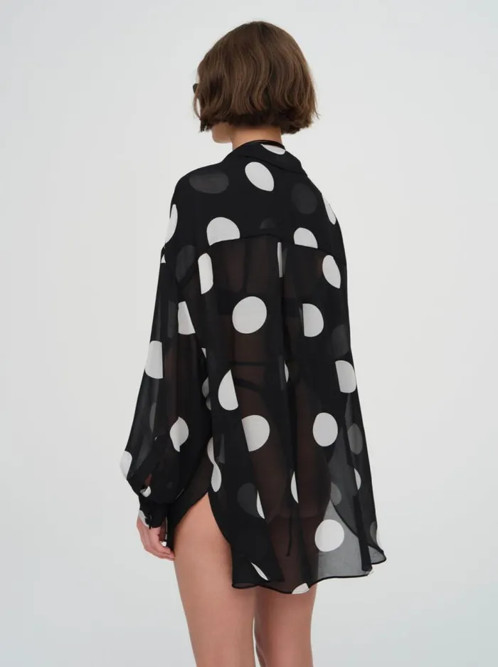 For Love and Lemons Swim Justina Sheer Coverup Shirt Black 8211 Women For Love and Lemons Swim Justina Sheer Coverup Shirt Black 8211 Women