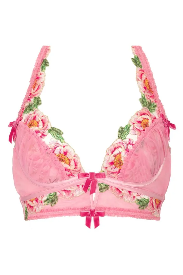 For Love and Lemons Tops Needle Point Roses Bustier Pink 8211 Women For Love and Lemons Tops Needle Point Roses Bustier Pink 8211 Women