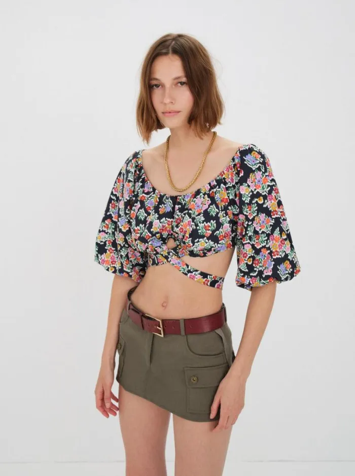For Love and Lemons Tops Tate Crop Top Multi 8211 Women For Love and Lemons Tops Tate Crop Top Multi 8211 Women