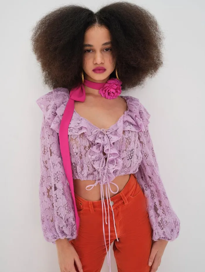 For Love and Lemons Tops Tatiana Blouse Purple 8211 Women
