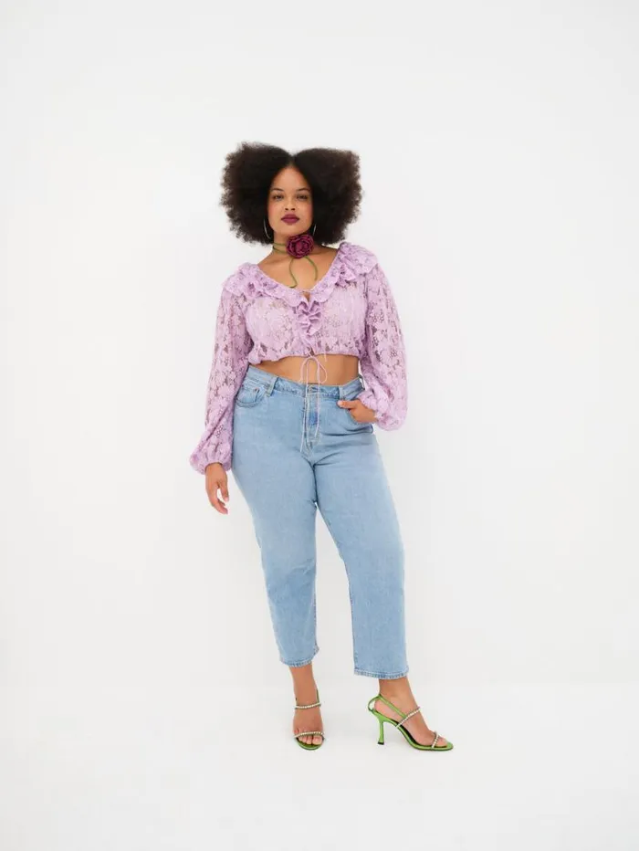 For Love and Lemons Tops Tatiana Blouse Purple 8211 Women For Love and Lemons Tops Tatiana Blouse Purple 8211 Women