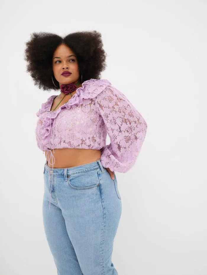 For Love and Lemons Tops Tatiana Blouse Purple 8211 Women For Love and Lemons Tops Tatiana Blouse Purple 8211 Women