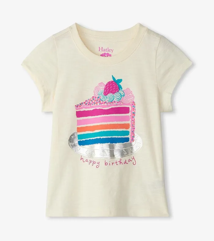 Girls Birthday Cake Graphic Tee Hatley
