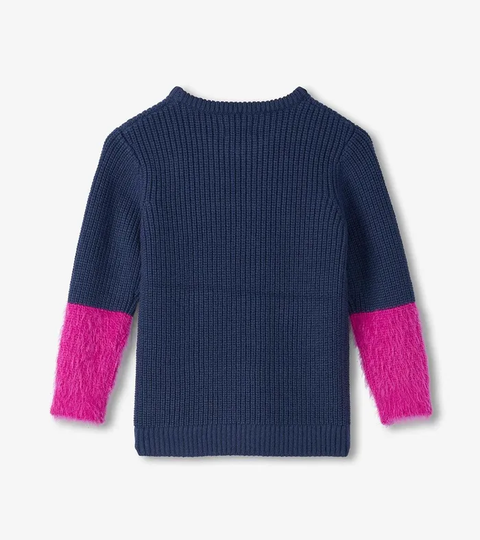 Girls Throwback Flowers Fluffy Sleeve Sweater Tunic Hatley