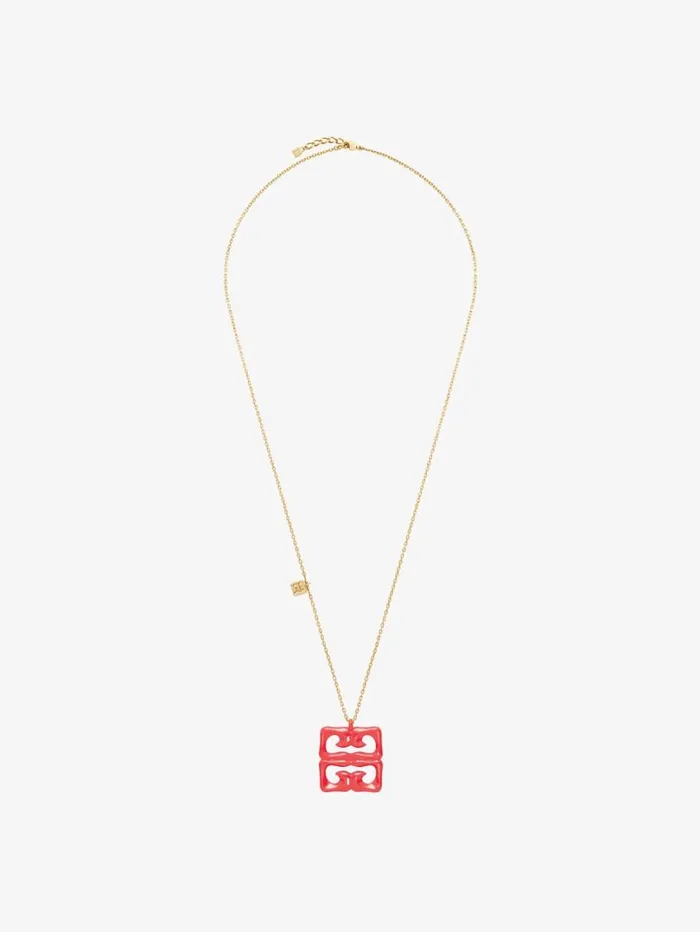 Givenchy 4G Liquid Necklace In Metal And Resin Coral Women Jewelry Givenchy 4G Liquid Necklace In Metal And Resin Coral Women Jewelry