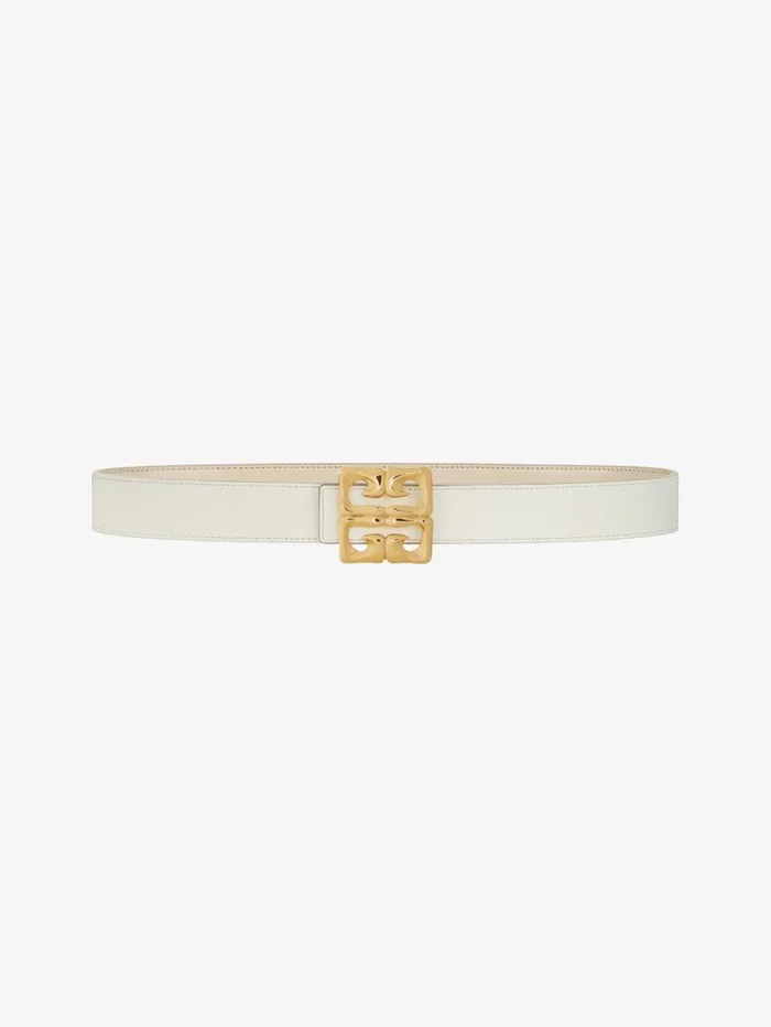 Givenchy 4G Liquid Reversible Belt In Box Leather Natural Beige Women Belts Givenchy 4G Liquid Reversible Belt In Box Leather Natural Beige Women Belts