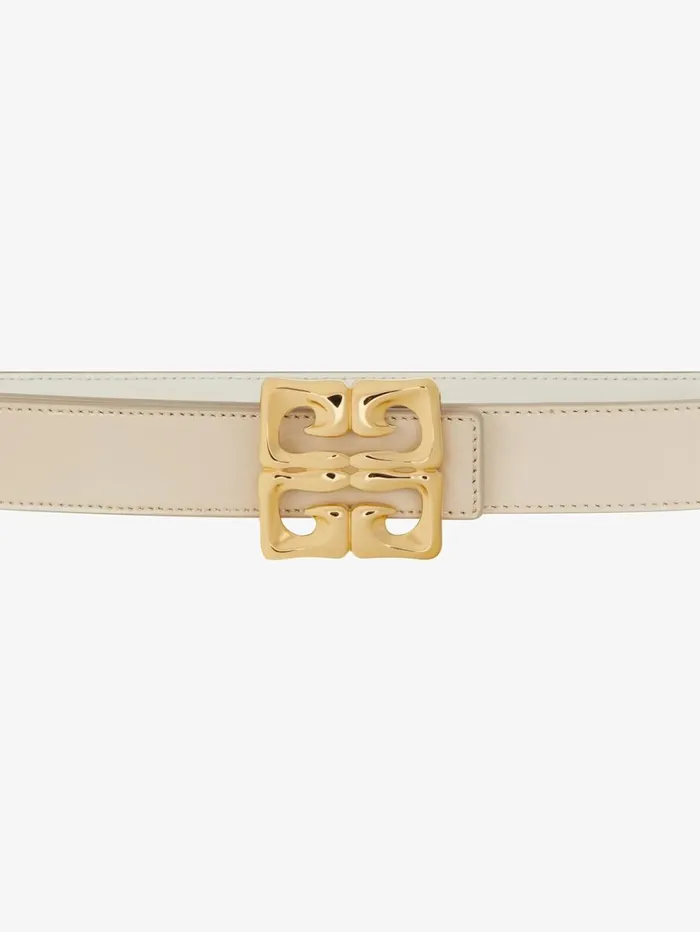 Givenchy 4G Liquid Reversible Belt In Box Leather Natural Beige Women Belts Givenchy 4G Liquid Reversible Belt In Box Leather Natural Beige Women Belts