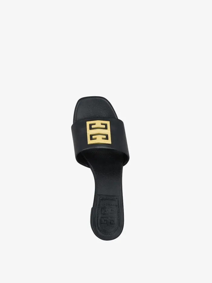 Givenchy 4G Mules In Leather Black Women Slides and Sandals Givenchy 4G Mules In Leather Black Women Slides and Sandals
