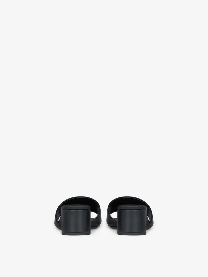 Givenchy 4G Mules In Leather Black Women Slides and Sandals Givenchy 4G Mules In Leather Black Women Slides and Sandals