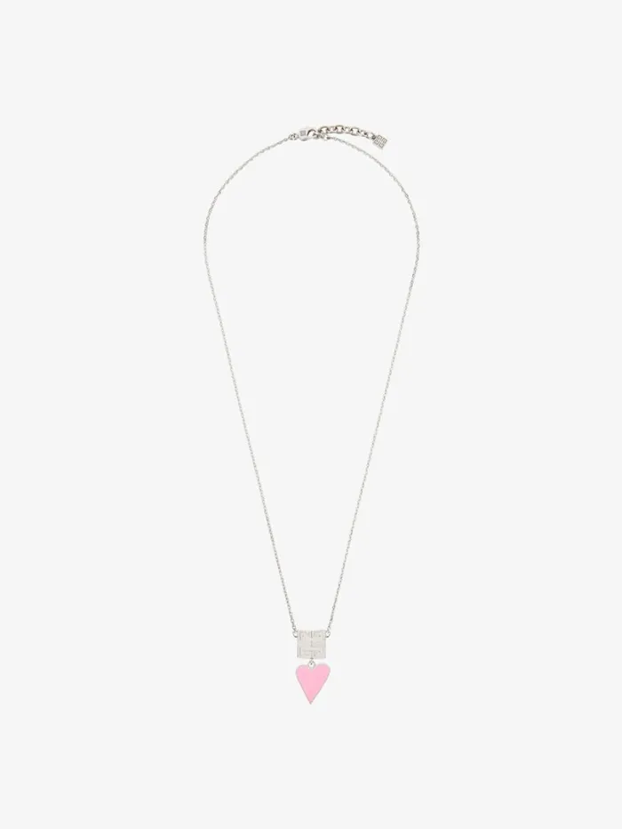 Givenchy 4G Necklace In Metal And Enamel Pinksilvery Women Jewelry