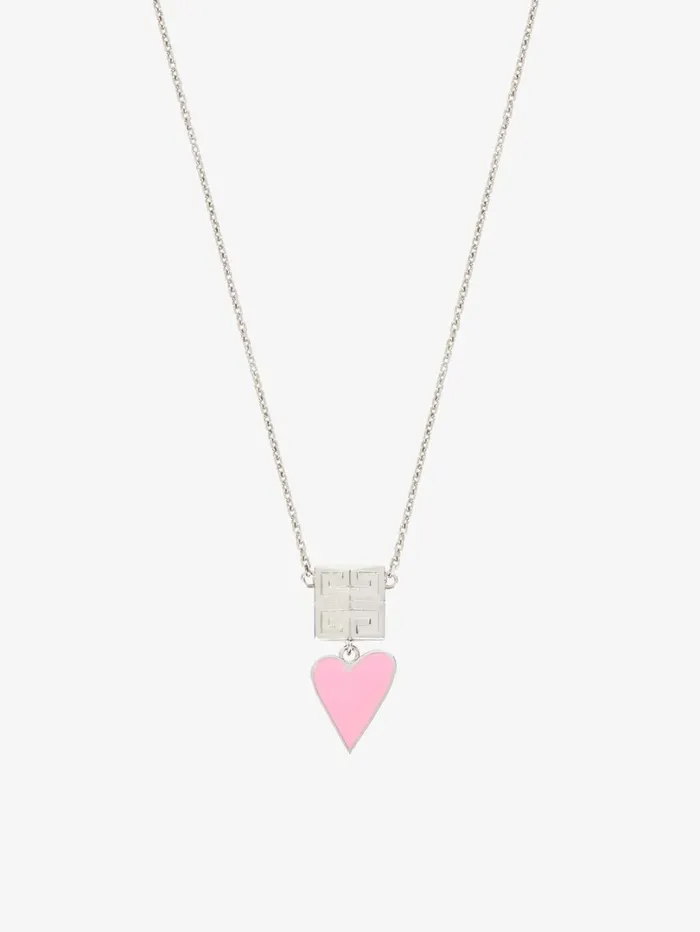 Givenchy 4G Necklace In Metal And Enamel Pinksilvery Women Jewelry Givenchy 4G Necklace In Metal And Enamel Pinksilvery Women Jewelry
