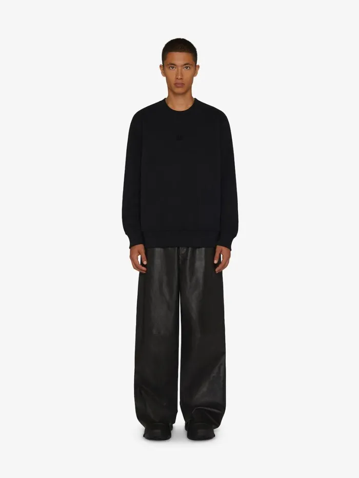 Givenchy 4G Slim Fit Sweatshirt In Fleece Black Men Sweatshirts and Hoodies