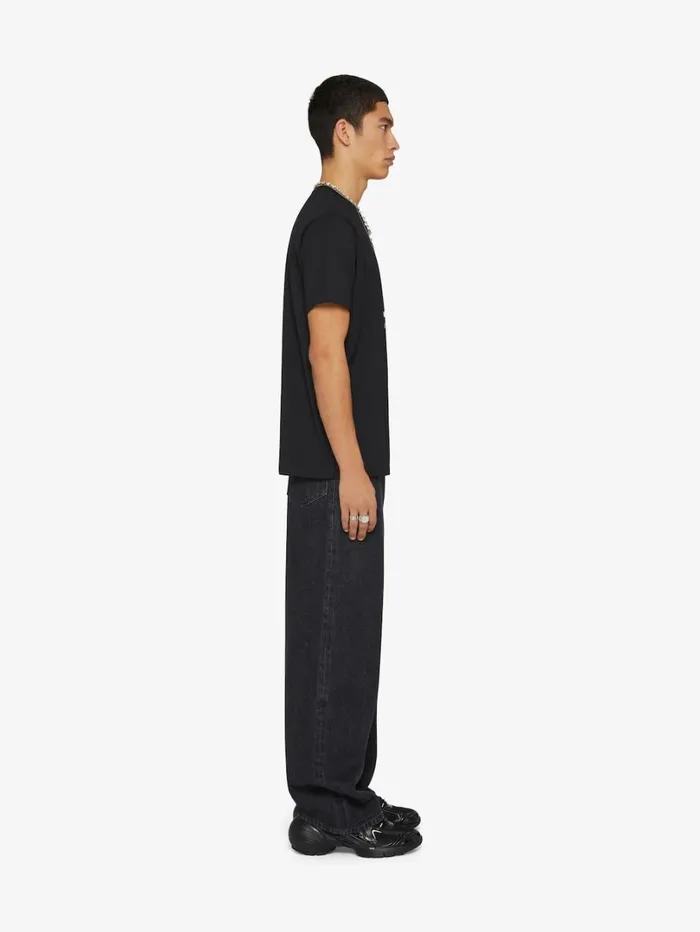 Givenchy 4G Stars Slim Fit Tshirt In Cotton Black Men TShirts
