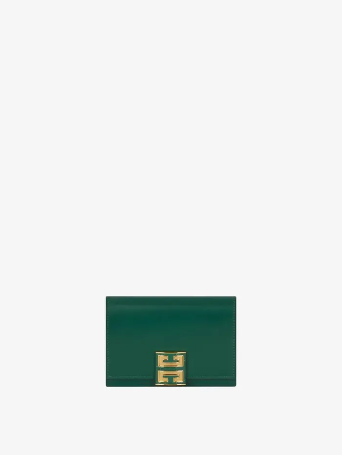 Givenchy 4G Wallet In Box Leather Emerald Green Women Wallets and Card Holders