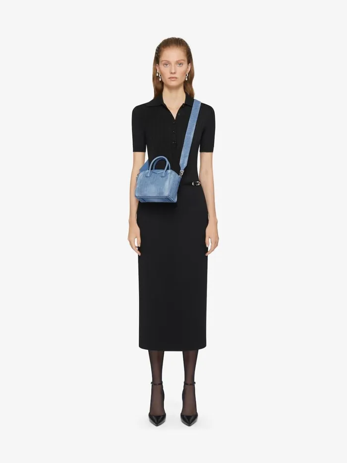 Givenchy Antigona Toy Bag In Washed Denim Medium Blue Women Crossbody Bags Givenchy Antigona Toy Bag In Washed Denim Medium Blue Women Crossbody Bags