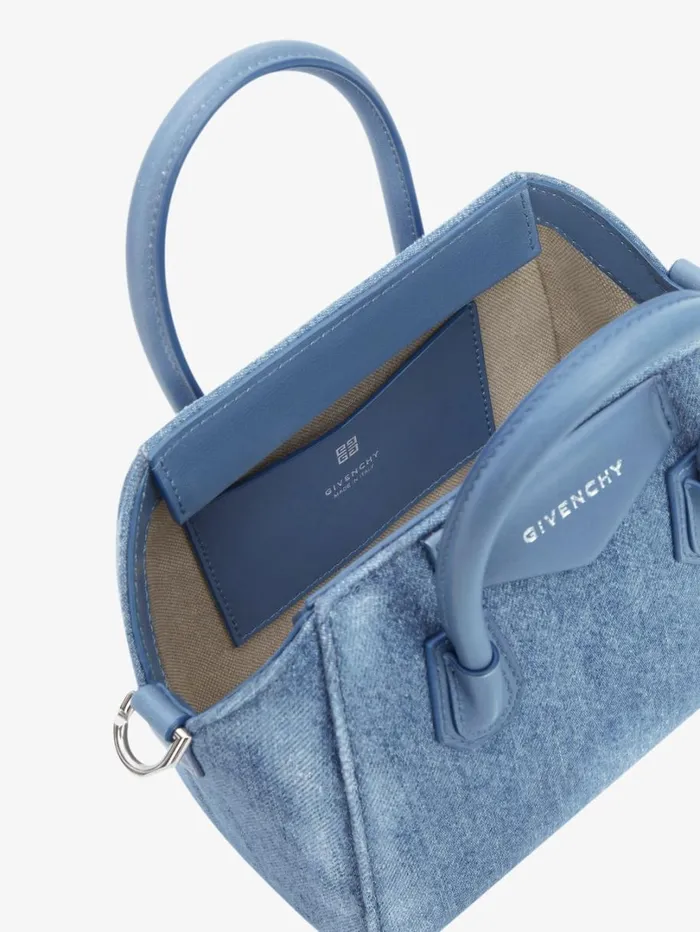 Givenchy Antigona Toy Bag In Washed Denim Medium Blue Women Crossbody Bags Givenchy Antigona Toy Bag In Washed Denim Medium Blue Women Crossbody Bags