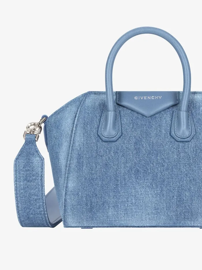 Givenchy Antigona Toy Bag In Washed Denim Medium Blue Women Crossbody Bags Givenchy Antigona Toy Bag In Washed Denim Medium Blue Women Crossbody Bags