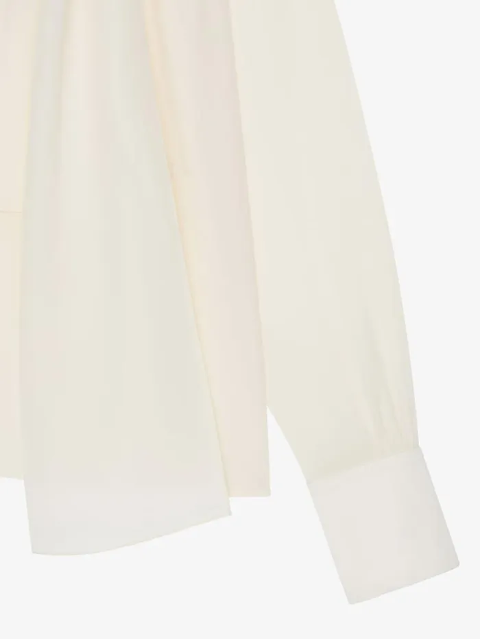 Givenchy Blouse In Silk With Lavallire Eggshell Women Tops and Shirts