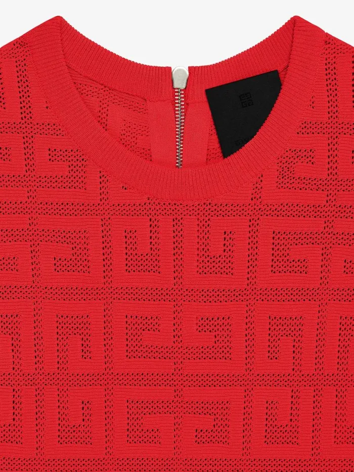 Givenchy Dress In 4G Jacquard Red Women Dresses