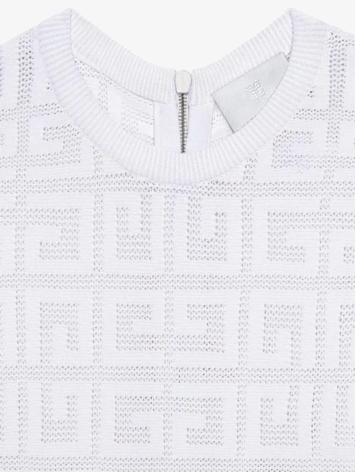 Givenchy Dress In 4G Jacquard White Women Dresses