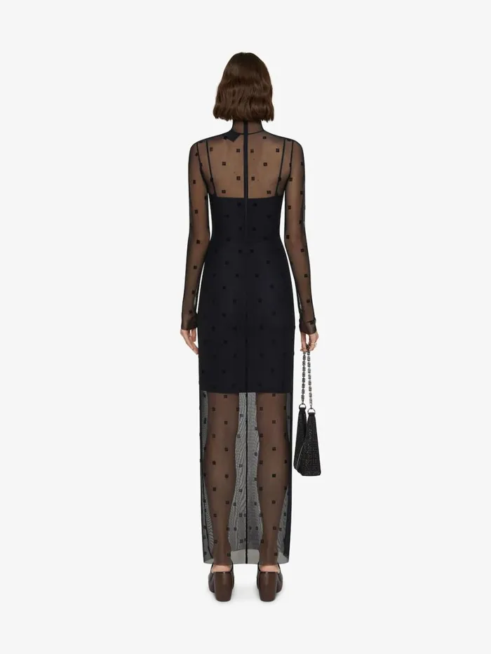 Givenchy Dress In 4G Tulle Black Women Dresses