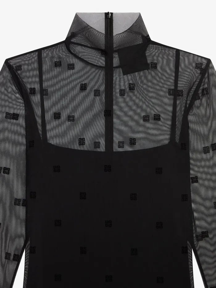 Givenchy Dress In 4G Tulle Black Women Dresses