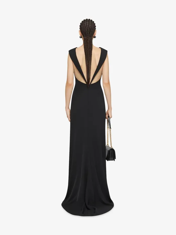 Givenchy Evening Dress In Crepe Black Women Dresses