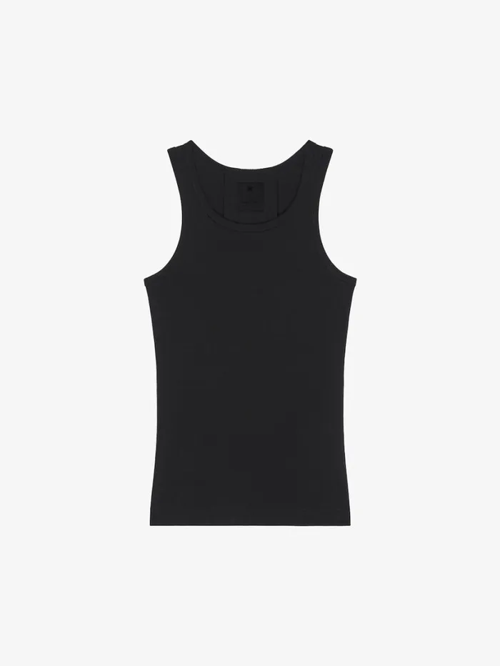 Givenchy Extra Slim Fit Tank Top In Cotton Black Men TShirts