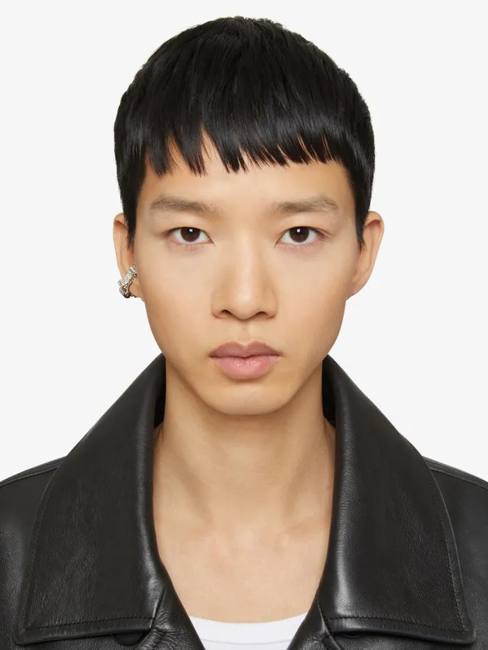 Givenchy G Can Clip Earring In Metal With Crystals Silvery Men Jewelry Givenchy G Can Clip Earring In Metal With Crystals Silvery Men Jewelry