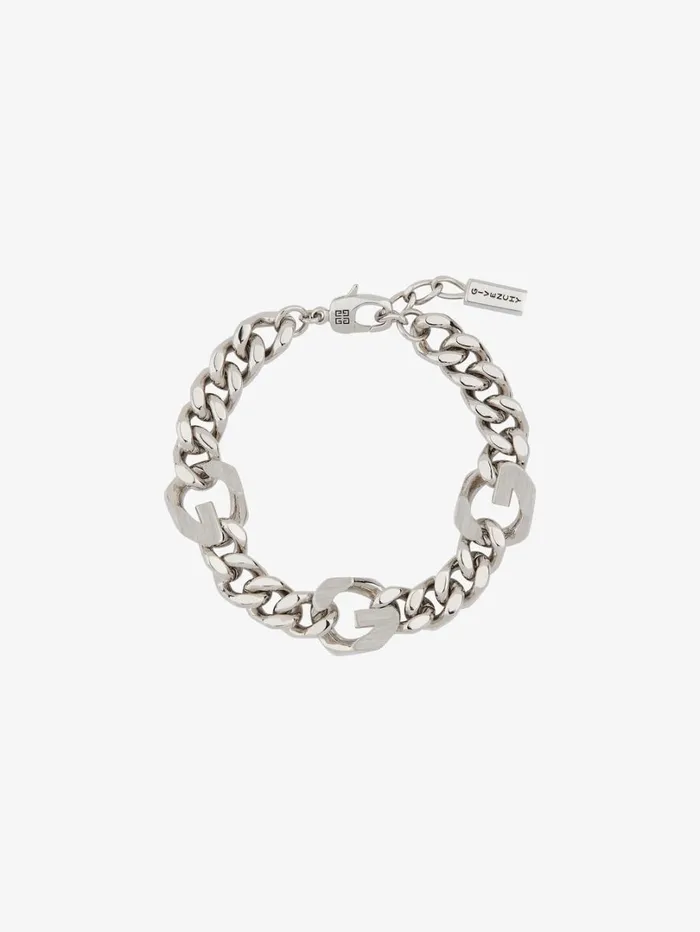Givenchy G Chain Bracelet In Metal Silvery Men Jewelry