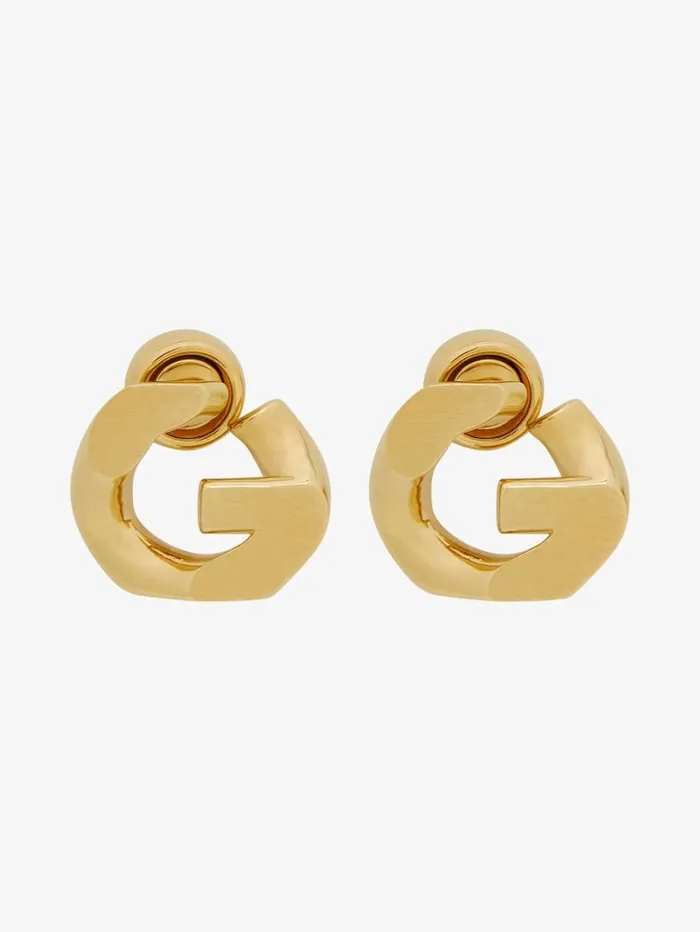 Givenchy G Chain Earrings In Metal Golden Yellow WomenMen Jewelry