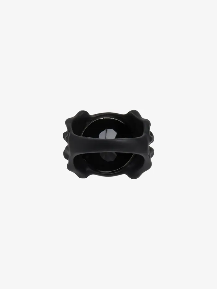 Givenchy G Skull Ring In Enamel With Crystal Black Men Jewelry Givenchy G Skull Ring In Enamel With Crystal Black Men Jewelry