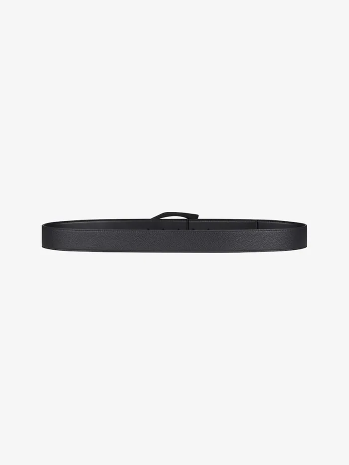 Givenchy GivCut Reversible Belt In Grained Leather Black Men Belts Givenchy GivCut Reversible Belt In Grained Leather Black Men Belts