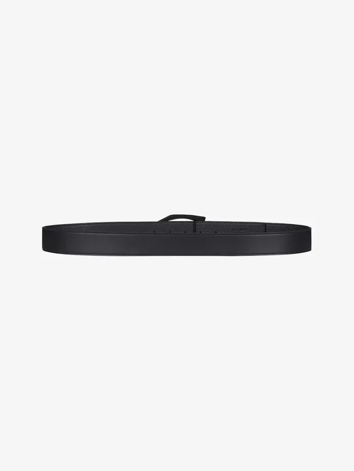 Givenchy GivCut Reversible Belt In Grained Leather Black Men Belts Givenchy GivCut Reversible Belt In Grained Leather Black Men Belts