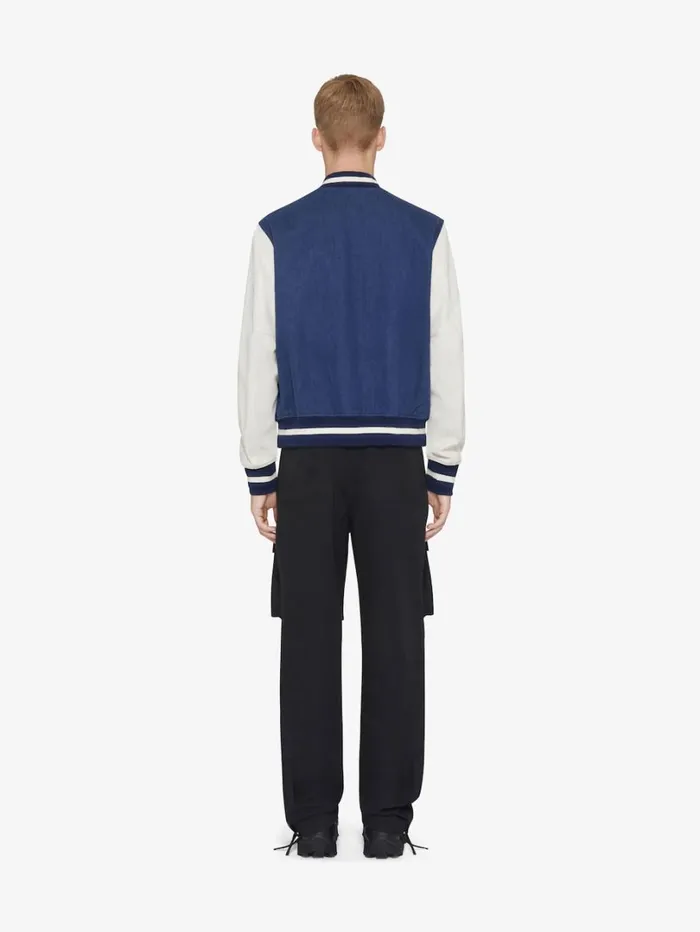 Givenchy GIVENCHY 1952 Varsity Jacket In Denim Bluewhite Men Outerwear and Blousons
