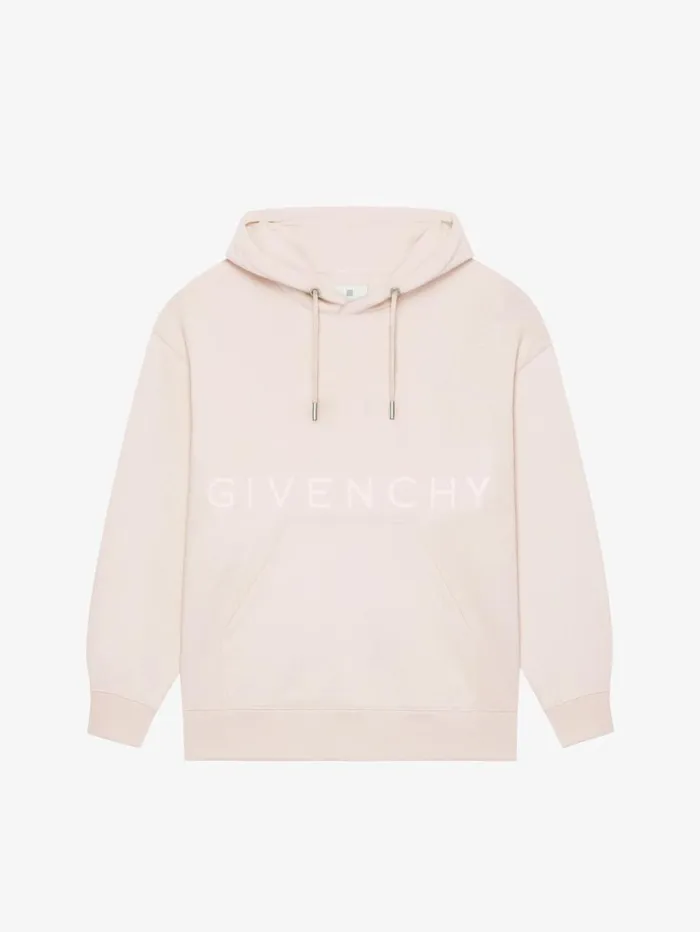 Givenchy GIVENCHY 4G Slim Fit Hoodie In Fleece Nude Pink Men Sweatshirts and Hoodies