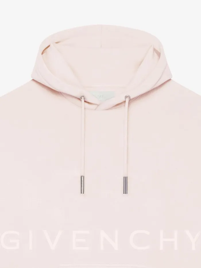 Givenchy GIVENCHY 4G Slim Fit Hoodie In Fleece Nude Pink Men Sweatshirts and Hoodies