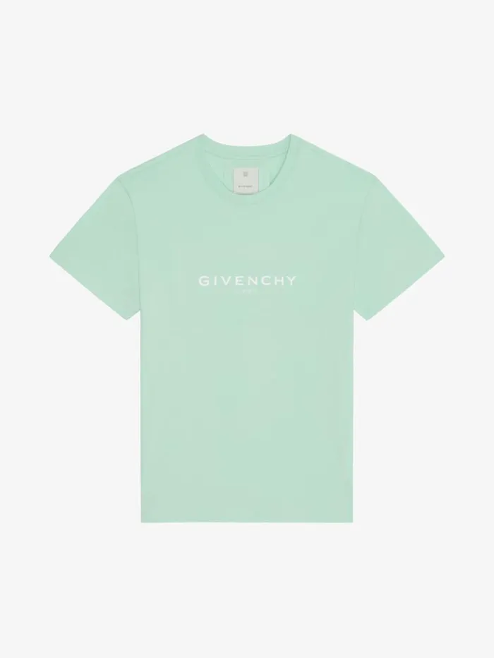 Givenchy GIVENCHY Archetype Slim Fit Tshirt In Cotton Aqua Green Men TShirts