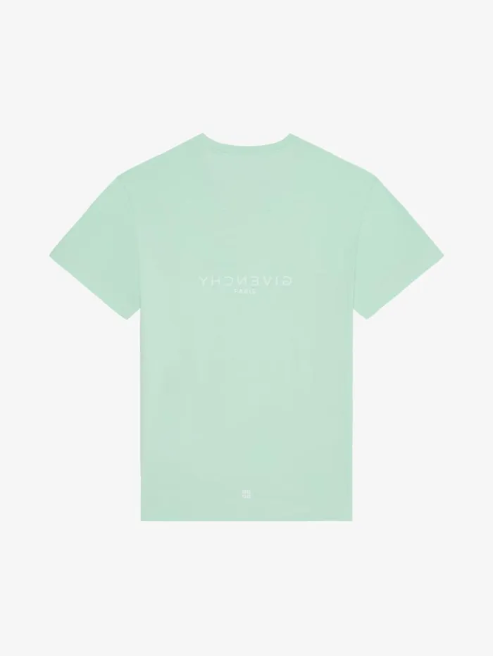 Givenchy GIVENCHY Archetype Slim Fit Tshirt In Cotton Aqua Green Men TShirts