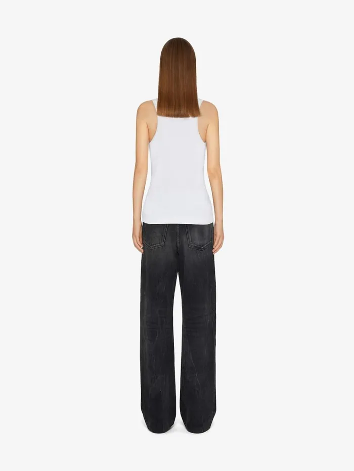 Givenchy GIVENCHY Archetype Slim Fit Tank Top In Cotton Whiteblack Women TShirts