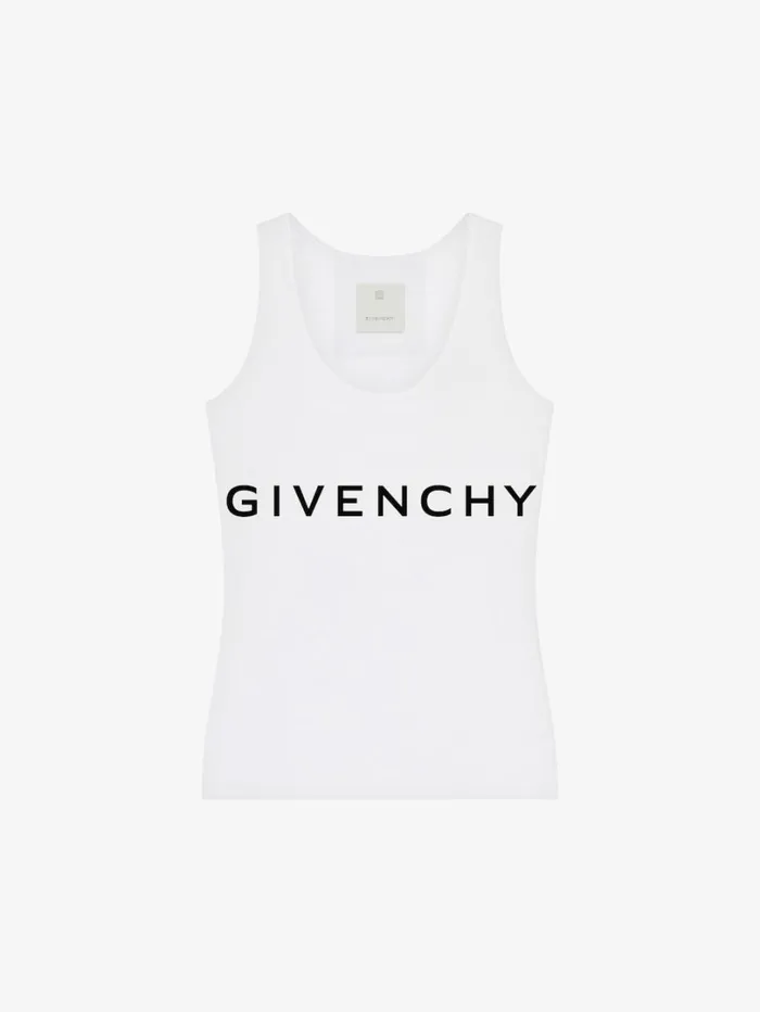 Givenchy GIVENCHY Archetype Slim Fit Tank Top In Cotton Whiteblack Women TShirts