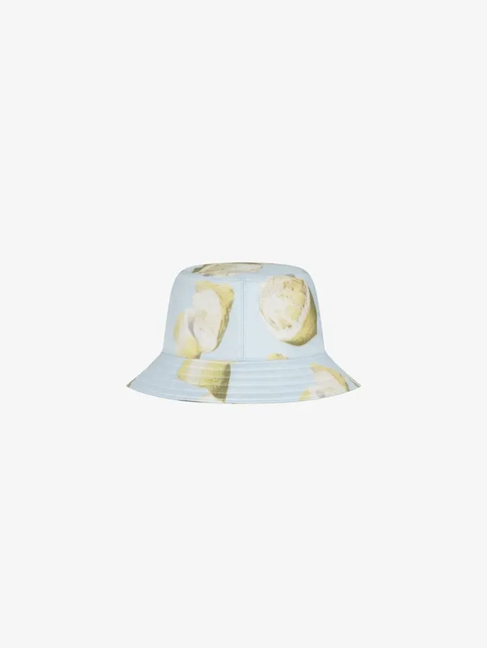 Givenchy GIVENCHY Bucket Hat In Silk With Lemon Print Sky Blue Women Beanies and Caps Givenchy GIVENCHY Bucket Hat In Silk With Lemon Print Sky Blue Women Beanies and Caps