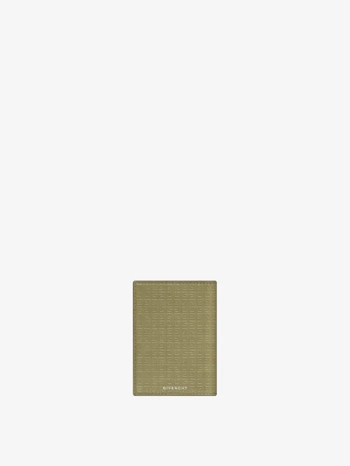 Givenchy GIVENCHY Card Holder In 4G Micro Leather Khaki Men Wallets and Card Holders Givenchy GIVENCHY Card Holder In 4G Micro Leather Khaki Men Wallets and Card Holders